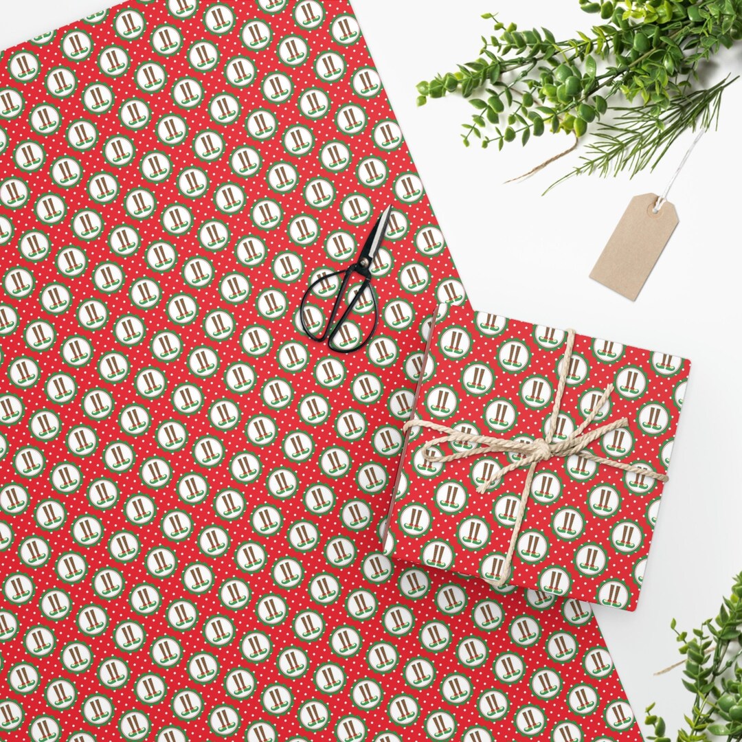 Elf Wrapping Paper Elf Gift Wrapping Paper Christmas Elf Etsy