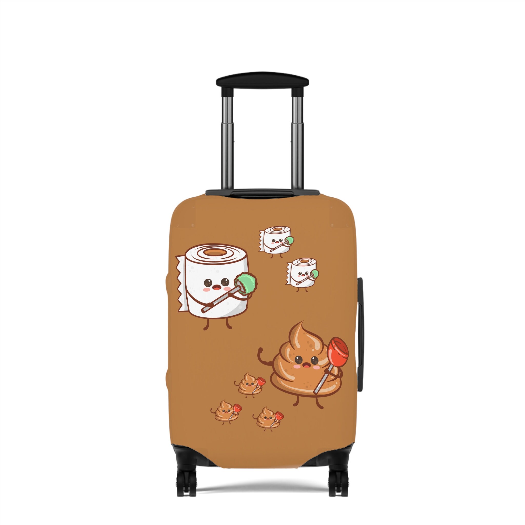 Poop Emoji and Toilet Paper Emoji Luggage Cover, Poop Emoji and Toilet ...