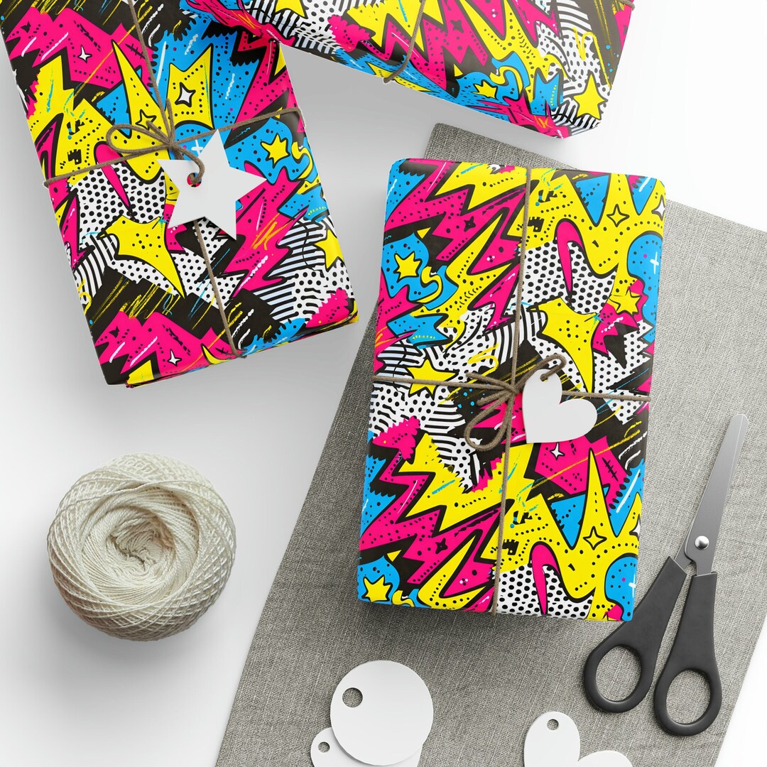 Pop Wrapping Abstract Comic Pop Wrapping Paper Roll, Comic Pop Gifts, Comic Gift ...