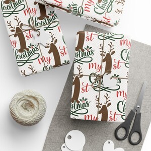 Carta da regalo natalizia per neonati, carta da regalo natalizia per neonati, rotolo di carta da regalo natalizia per neonati