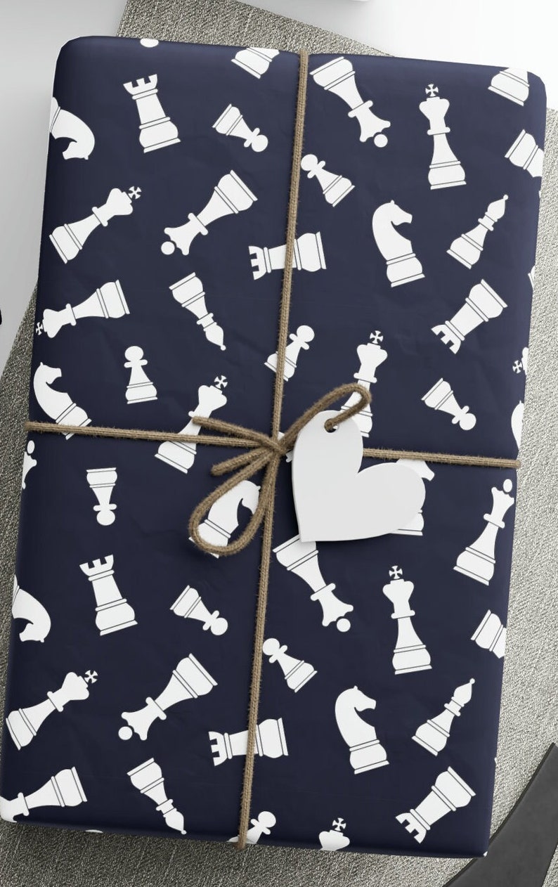 Chess Wrapping Paper, Chess Gift Wrapping Paper, Chess Birthday ...