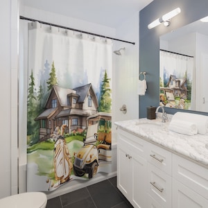 Golf Lover Shower Curtains, Golf Shower Curtains, Golf Lover Inspired Shower Curtains, Golf Lover Gifts, Golf Gifts