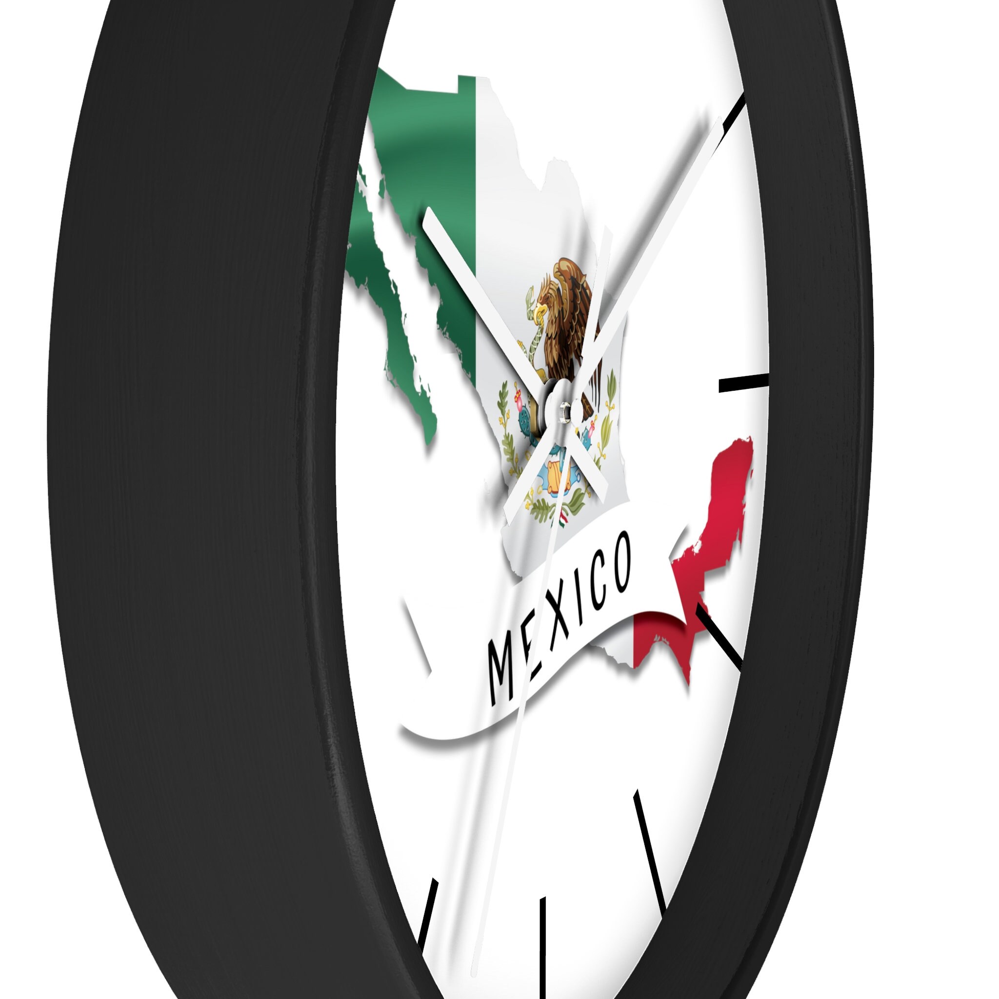 Mexico Flag Wall Clock, Mexico Map Clock, Mexico Inspired Gifts