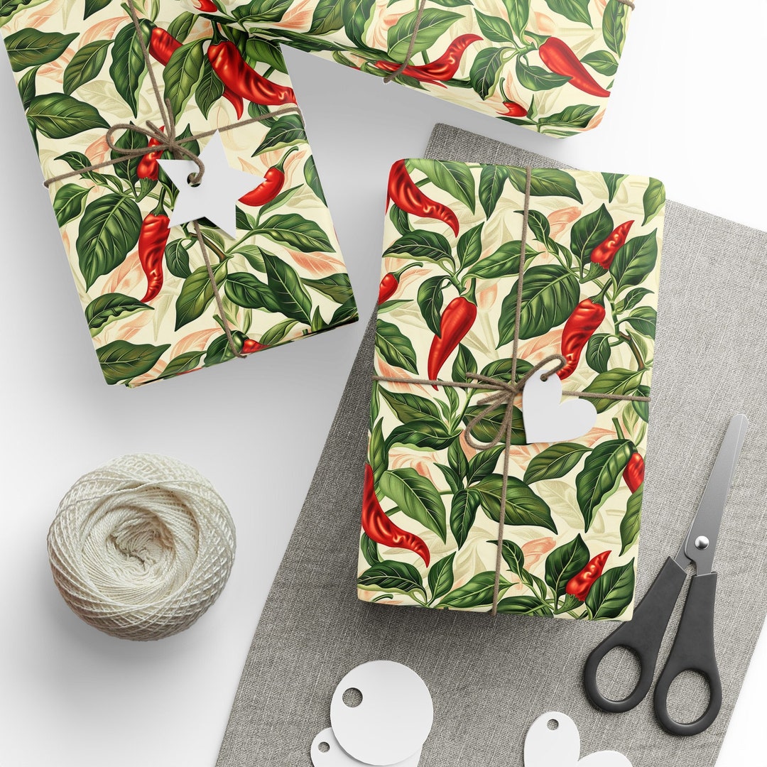 Rustic Red Chili Wrapping Papers, Chili Gifts Wrapping Paper Roll ...
