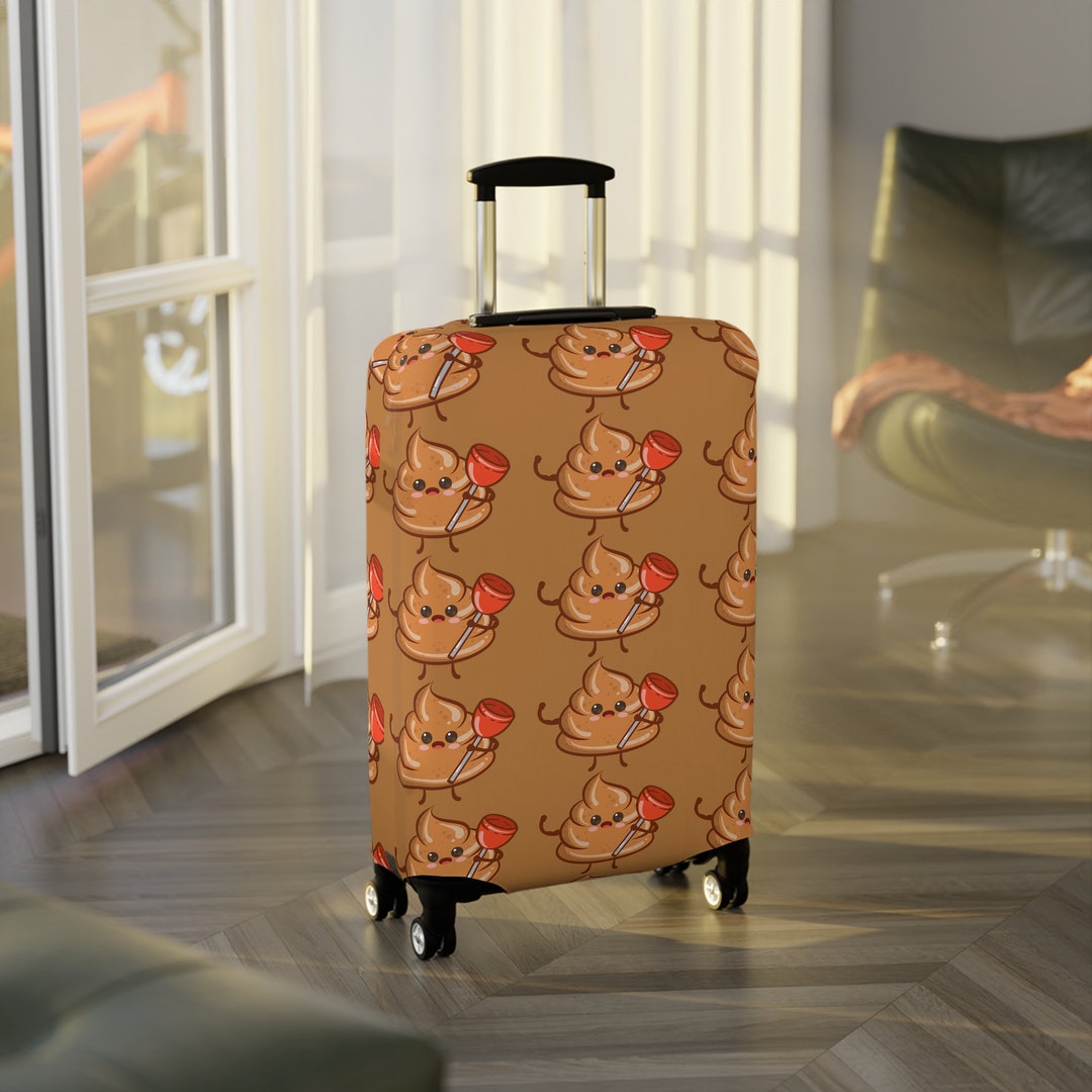 Cute Poop Emoji Luggage Cover, Cute Poop Emoji Luggage Protector Etsy
