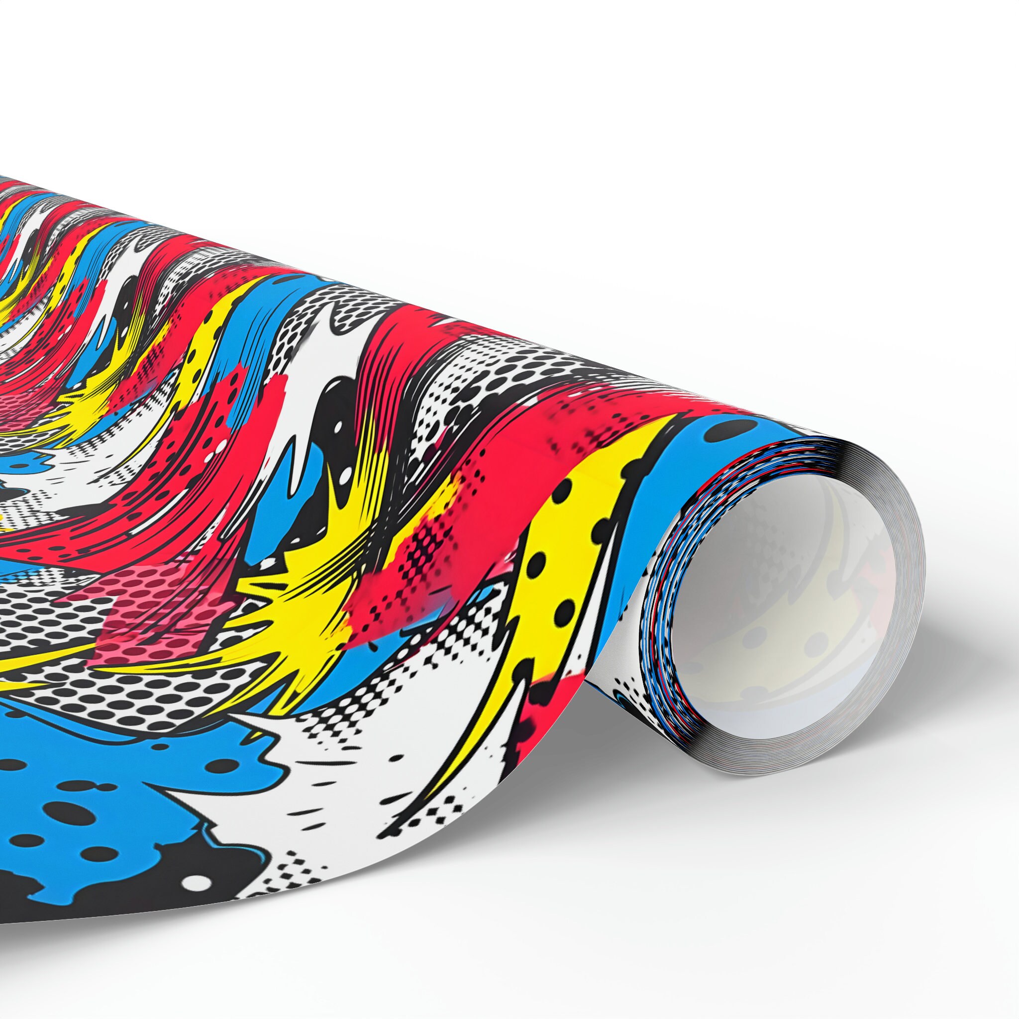 Pop Wrapping Comic Pop Gift Wrapping Paper Roll, Pop Gifts Wrapping Paper, Comic ...