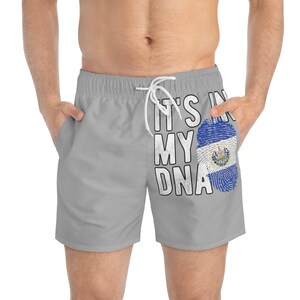 It's in My DNA El Salvador Flag Swim Trunks