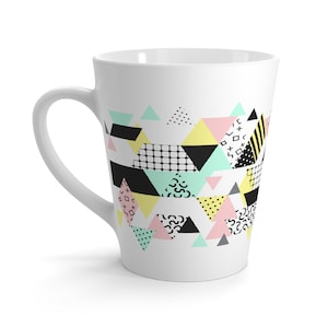 Memphis Style 1980&#39;s Design Latte Mug