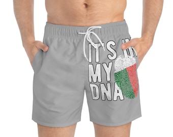 Está no meu DNA Calção de banho com bandeira de Madagascar
