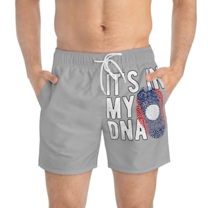 It&#39;s in My DNA Laos Flag Swim Trunks
