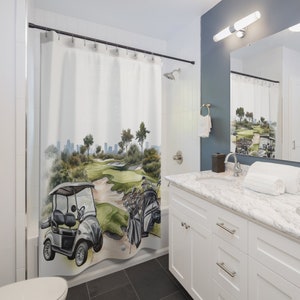 Golf Lover Shower Curtains, Golf Shower Curtains, Golf Lover Inspired Gifts Shower Curtains, Golf Gifts, Golf Birthday Gifts