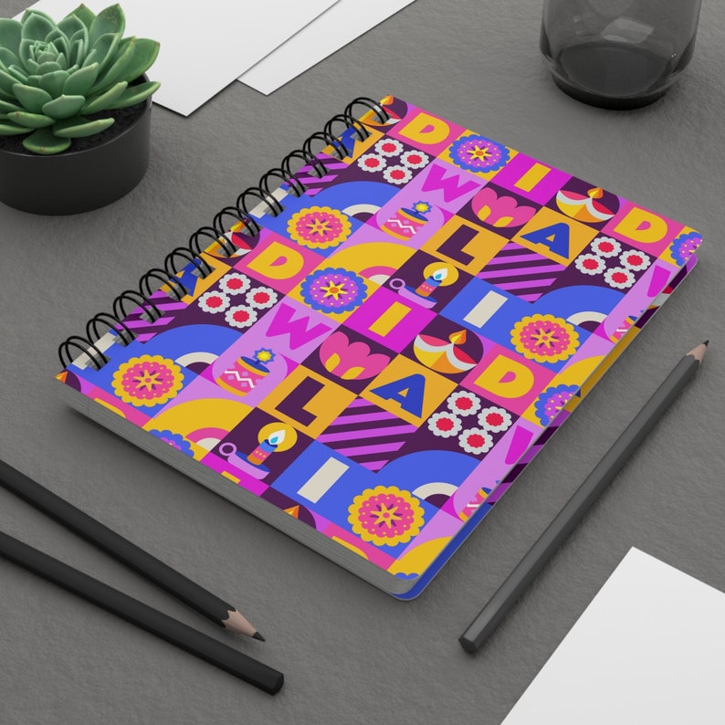 A colorful Diwali themed journal