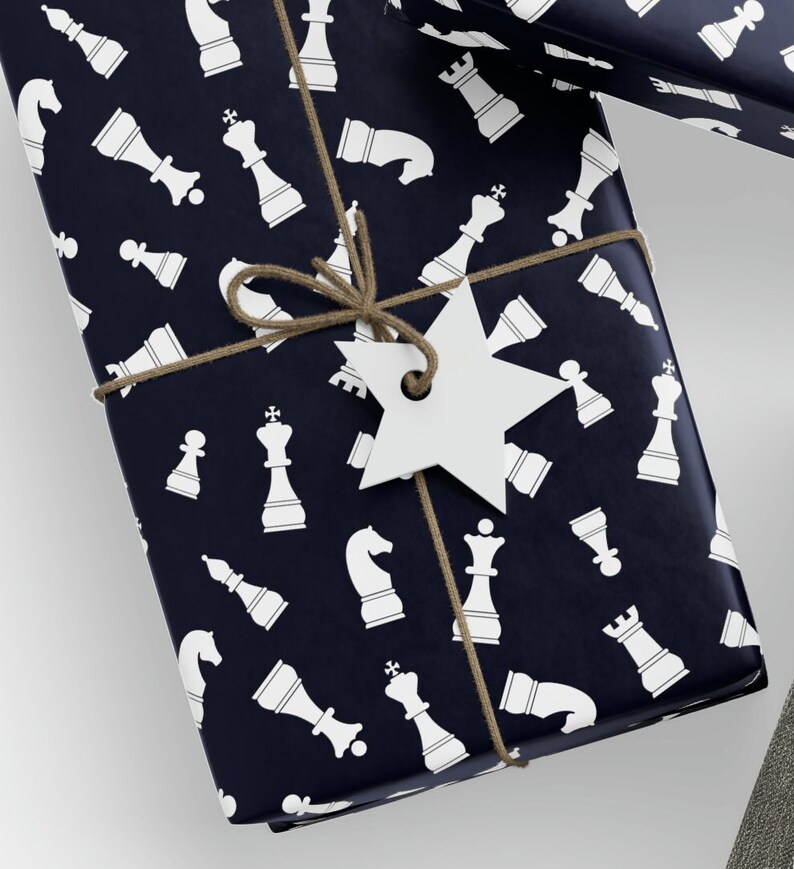 Chess Wrapping Paper, Chess Gift Wrapping Paper, Chess Birthday ...