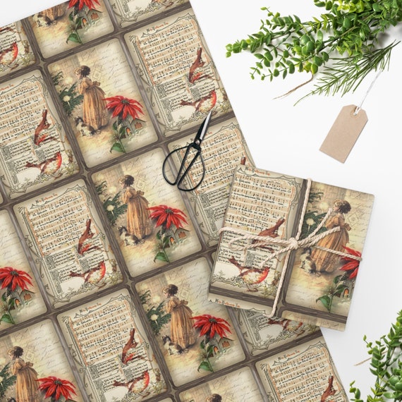 Christmas Old Carols Junk Journal Vintage Wrapping Paper 2023 - Etsy