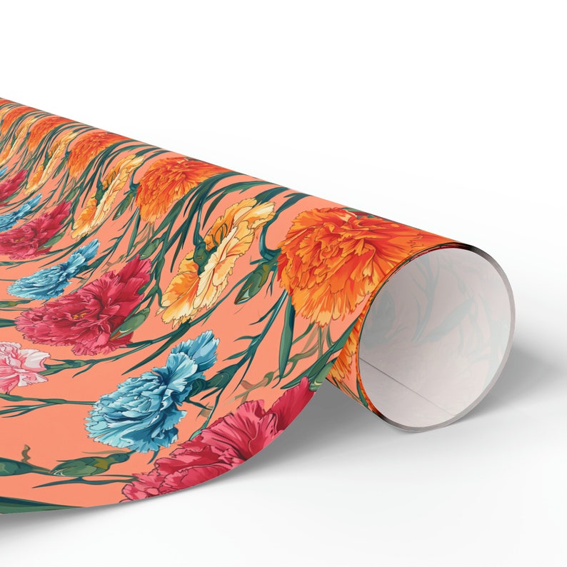 Carnations Flowers Gift Wrapping Papers, January Birth Month Flower