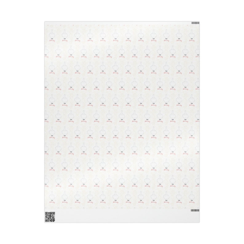 Middle Finger Happy Birthday Gift Wrapping Papers, Funny Birthday Gift ...