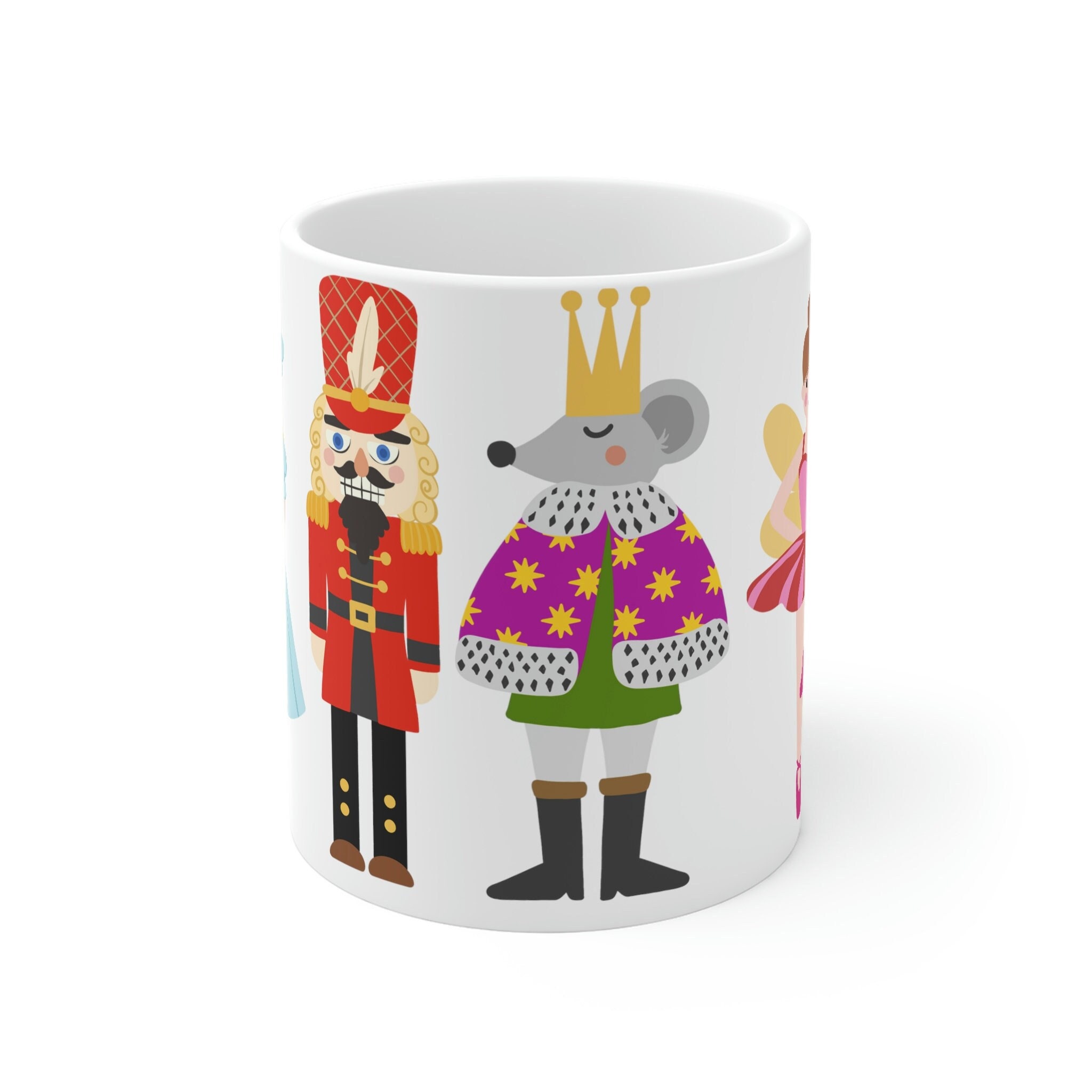 Nutcracker Ballerina Sugar Plum Mug 11oz, Christmas Nutcracker Mug, Sugar Plum Ballerina Christmas Ceramic Mug, Nutcracker Gift Mug