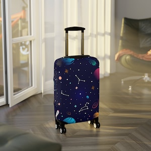 Galaxy Planets Luggage Cover, Galaxy Planets Luggage Protector