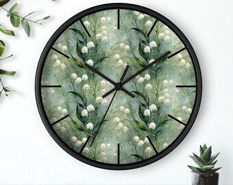 Lily of the Valley Wall Clock, Lily of the Valley Flower Gifts, Lily of the Valley Birthday Gifts