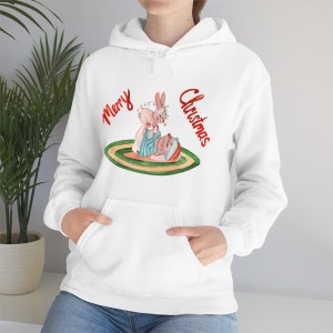 Mommy And Me Merry Christmas Unisex Heavy Blend Hooded Sweatshirt 2022