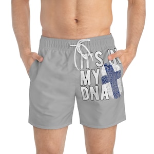 It&#39;s in My DNA Finland Flag Swim Trunks