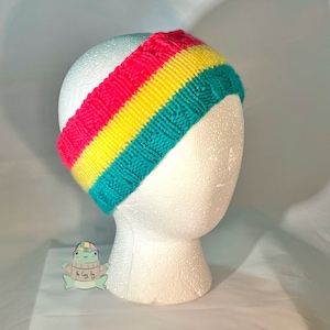 Pansexual Pride Flag Knitted Headband/Earwarmer