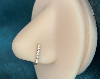 Adjustable Gold Nose Cuff: Non Pierced Clip On Nose Ring