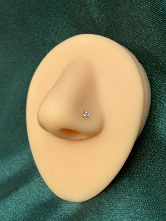 Nose Stud Minimalistic Nose Stud Tiny Nose Stud nose Ring Gift for Her Nose Pine nose Jewellery Christmas Gift Christmas Present Etsy