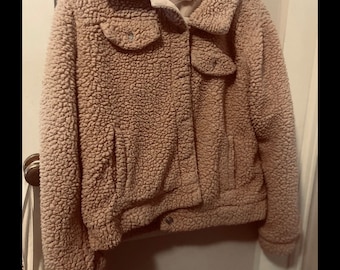 Women’s Teddy Coat | Tan Colored |  Size L