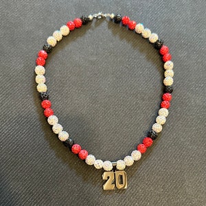 Collana da baseball con perline di strass (NUMERO GIOCATORE) Bryce Harper Phillies Collana con strass di perline / Alvarado, Franco, Cabrera, Acuna