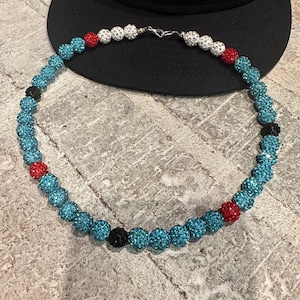 Rhinestone Beaded Baseball Necklace (ANY SIZE) Bryce Harper Phillies Beaded Rhinestone Necklace | Alvarado, Franco, Cabrera, Acuna