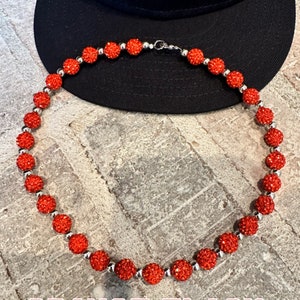 Rhinestone Beaded Baseball Necklace (ANY SIZE) Bryce Harper Phillies Beaded Rhinestone Necklace | Alvarado, Franco, Cabrera, Acuna