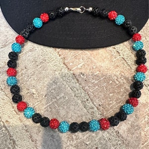 Rhinestone Beaded Baseball Necklace (ANY SIZE) Bryce Harper Phillies Beaded Rhinestone Necklace | Alvarado, Franco, Cabrera, Acuna