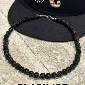 Rhinestone Beaded Baseball Necklace (ANY SIZE) Bryce Harper Phillies Beaded Rhinestone Necklace | Alvarado, Franco, Cabrera, Acuna