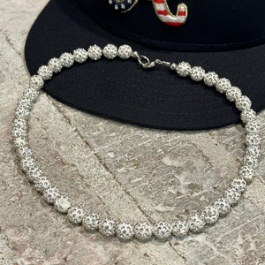 Rhinestone Beaded Baseball Necklace (ANY SIZE) Bryce Harper Phillies Beaded Rhinestone Necklace | Alvarado, Franco, Cabrera, Acuna
