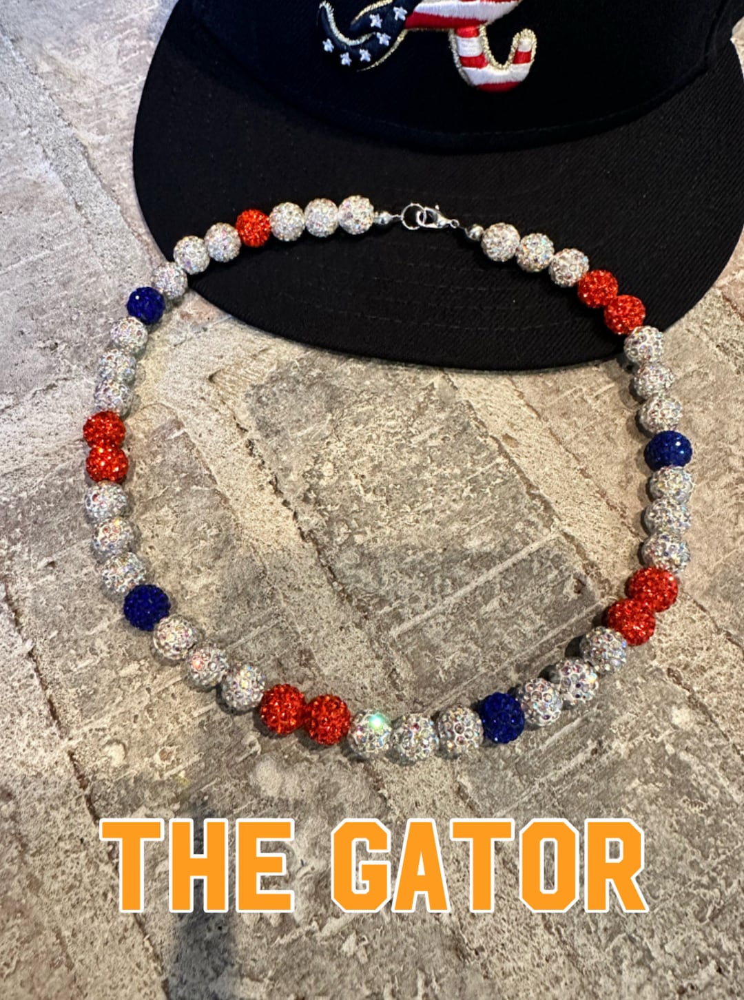 Rhinestone Beaded Baseball Necklace (ANY SIZE) Bryce Harper Phillies ...