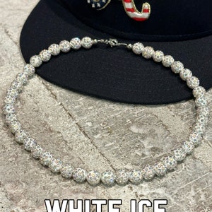 Rhinestone Beaded Baseball Necklace (ANY SIZE) Bryce Harper Phillies Beaded Rhinestone Necklace | Alvarado, Franco, Cabrera, Acuna
