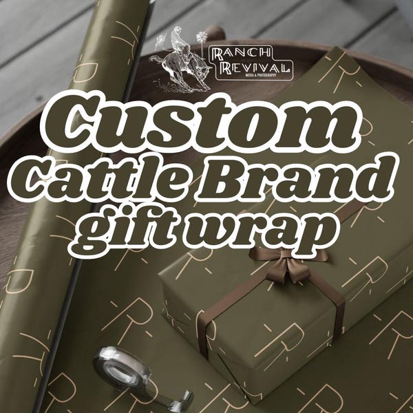 Custom Cattle Brand Wrapping Paper