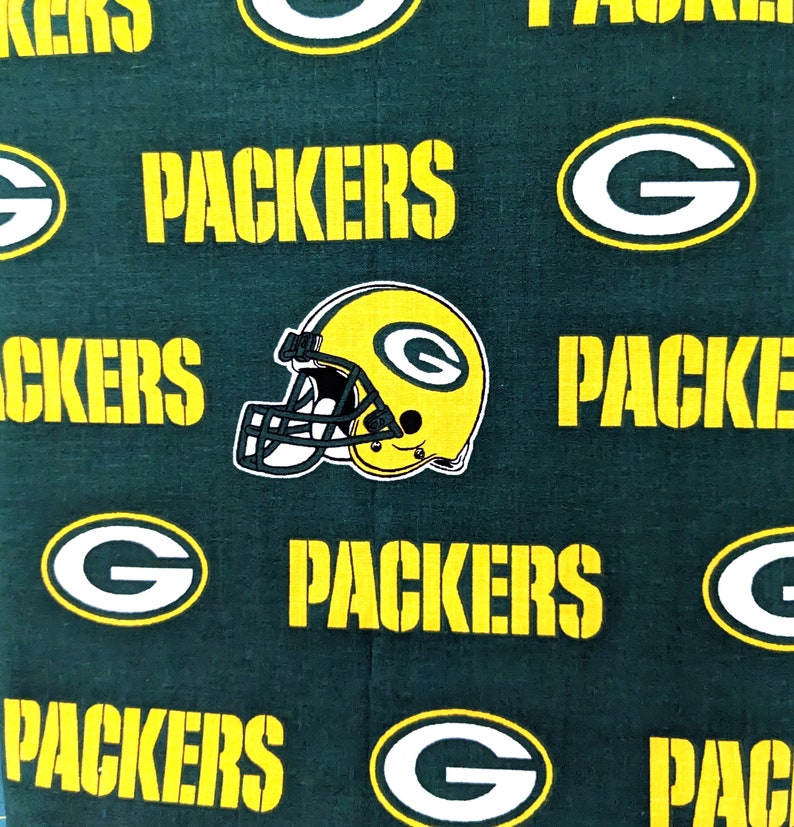 GREEN BAY PACKERS Fabric Green and Gold 1.5 Yards New - Etsy