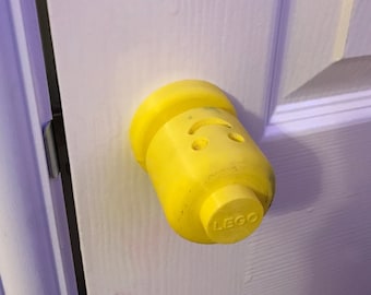 LEGO Head style door knob handle (real / fully working)