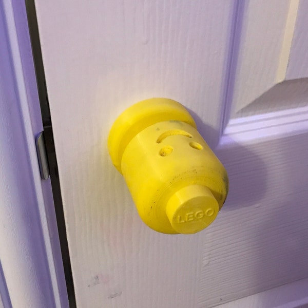 LEGO Head style door knob handle (real / fully working)