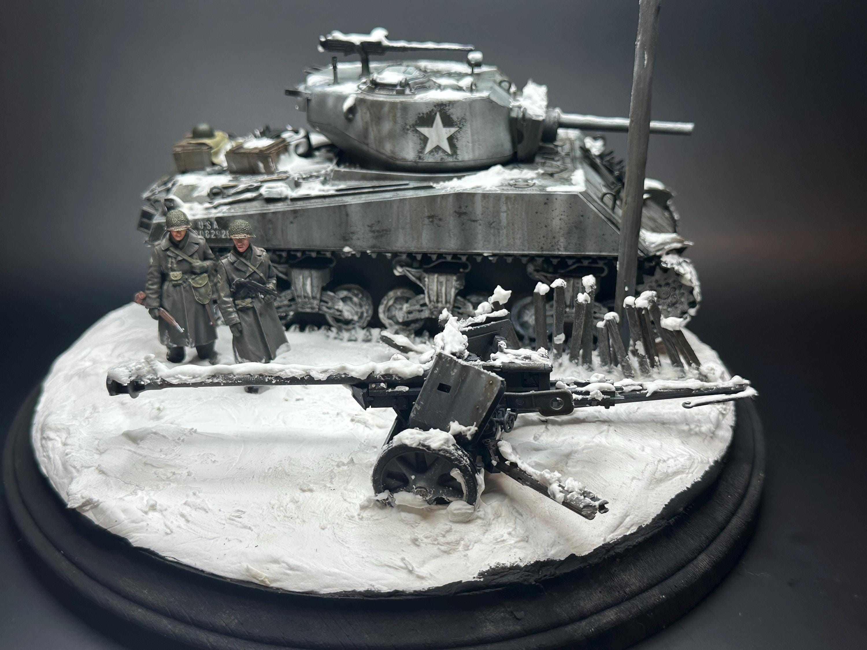 1/35 Diorama - Battle of the Bulge - M4A3E2 “jumbo” and 7.5cm Pak