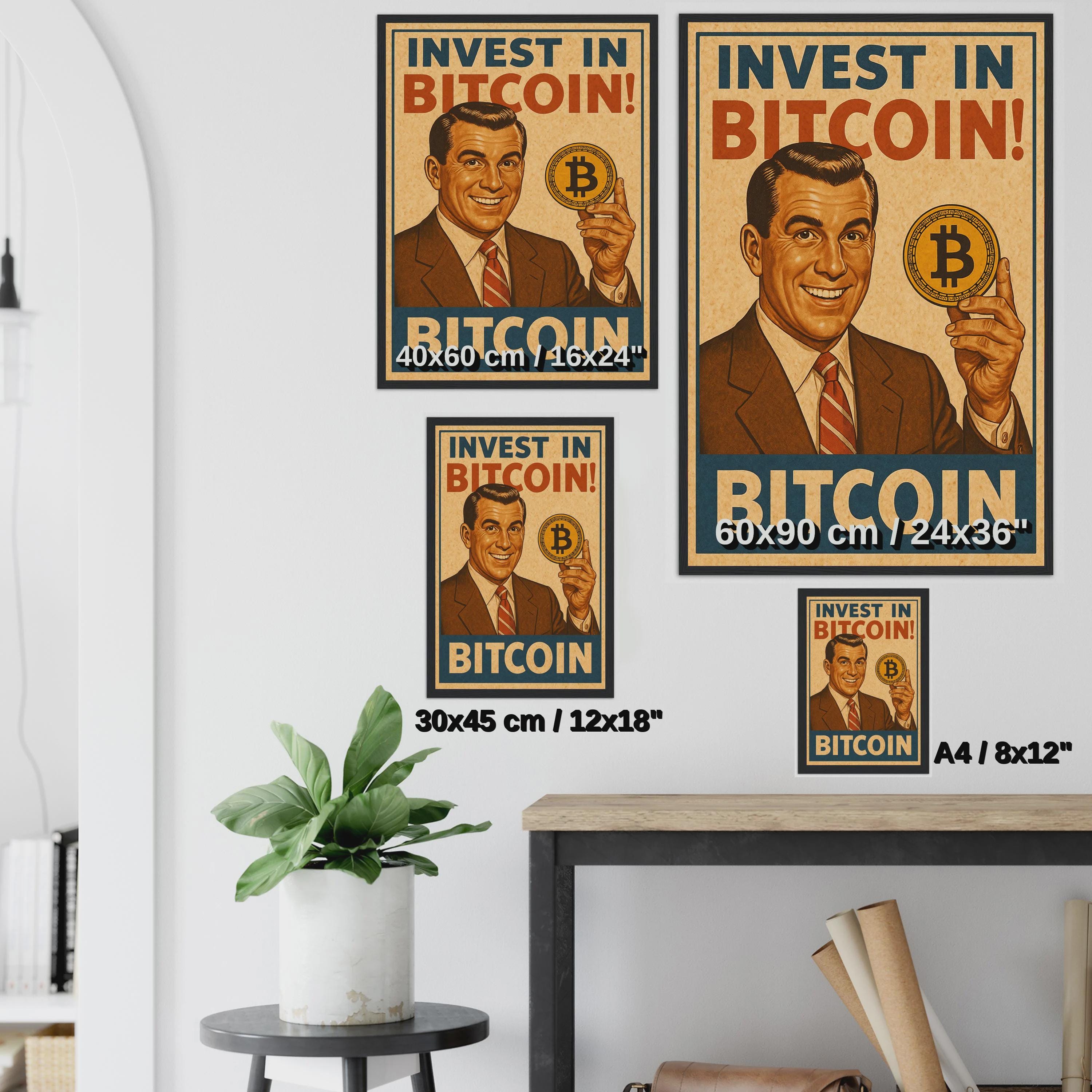 Bitcoin Art Crypto Bitcoin Poster Bitcoin Wall Art Crypto BTC Poster Buy  Bitcoin Finance Poster Decor Print