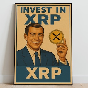 Poster XRP Crypto Art Logo XRP Crypto Financial Poster XRP 589 Xrp Wall Art Crypto Decor Acquista Xrp