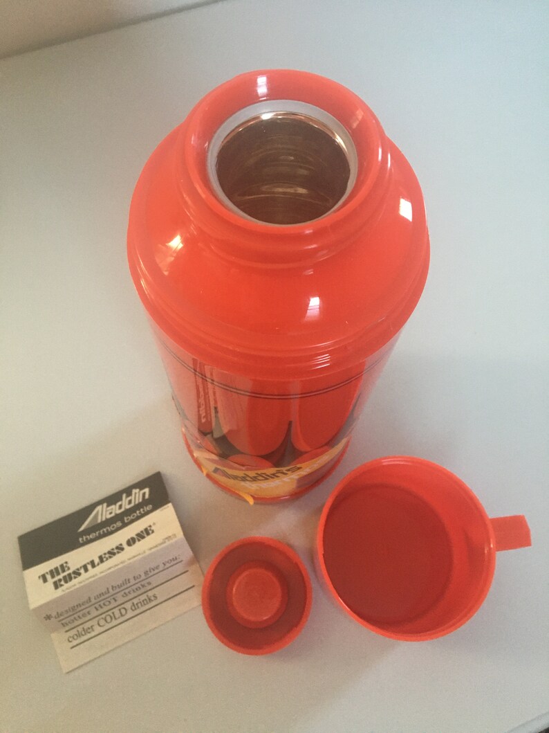 ALADDIN Thermos, Vintage Aladdin Thermos, Vintage Thermos, Red Thermos