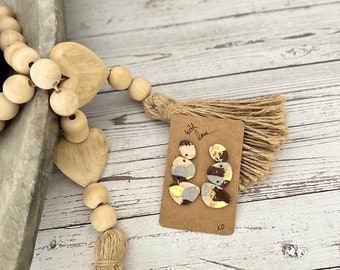 Polymer clay earrings, a favourite add to the fall wardrobe.