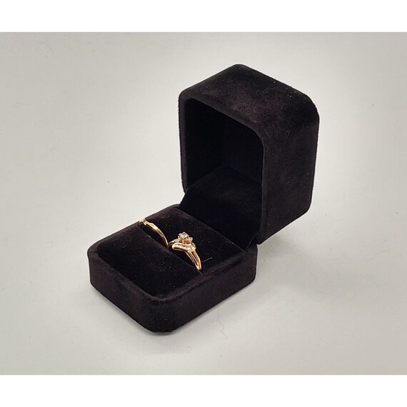 Solitaire Diamond Engagement Ring w/ Insert 14 K … - image 8