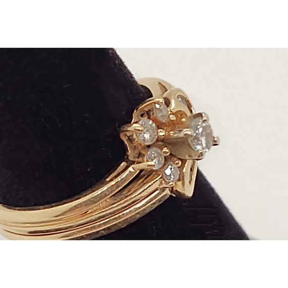 Solitaire Diamond Engagement Ring w/ Insert 14 K … - image 3