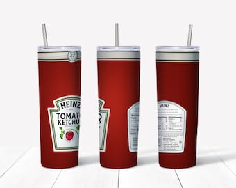 Ketchup Tumbler Wrap png. jpg. INSTANT DOWNLOAD