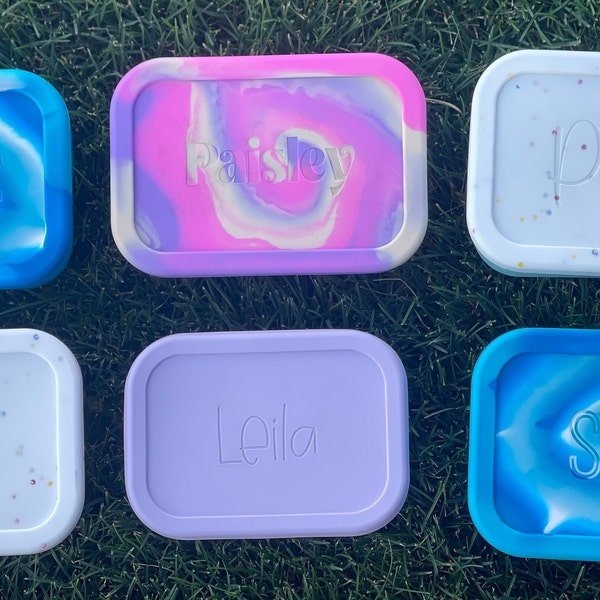 Silicone Bento Box / PERSONALIZED / Lunch Box / Kids / Adults / Custom  / Student Lunch Box / REUSABLE!! / School Meal Container